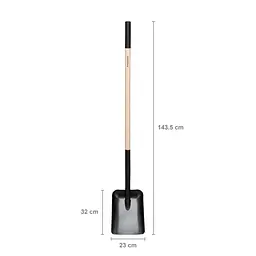 Лопата совкова з дерев'яною ручкою (L-подібна рукоятка) Fiskars Solid™ (1066724) - мініатюра 2