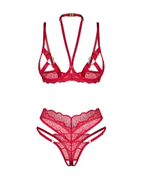 Комплект білизни Obsessive Cupide Desir otwarty L/XL (червоний) - мініатюра 3