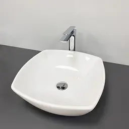 Умивальник VBI Cortona white накладний VBI-012608, Білий - мініатюра 5