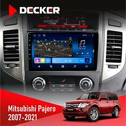 Штатна магнітола Mitsubishi Pajero 2007-2021 AMP Rockford Decker D9-008 8x128 DSP 4G Decker (НФ-00006823)