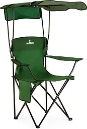 Крісло туристичне розкладне Outtec Sun XXL з дашком зелений