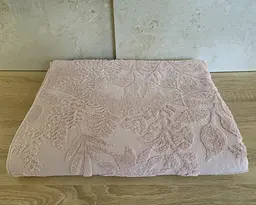 Простирадло махрове жакардове Parisa Home Premium 200х220 щільність 470 г/м2 пудра - мініатюра 5