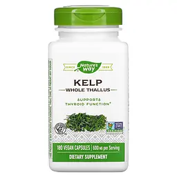Вітаміни та мінерали Nature's Way Kelp, 180 вегакапсул