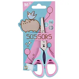 Ножиці дит. "Yes" №480431 Pusheen 13см,з гумовими вставками - мініатюра 1