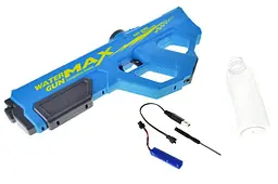 Іграшковий водяний пістолет автоматичний на акумуляторі Water Max Gun 2008, 2 кольори коробка р.18x6x43 см - мініатюра 4