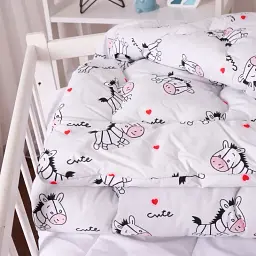Ковдра MirSon антиалергенна дитяча зима Kids Time 20-0040 Cute white zebra 110x140 см бавовна (2200009665868) - мініатюра 3