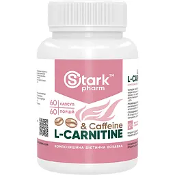 Дієтична добавка Stark Pharm L-Carnitine & Caffeine Complex 560 мг 60 капсул