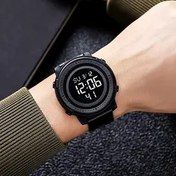 Чоловічий наручний годинник 2215BK Black Skmei acs0030142 - мініатюра 3