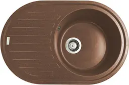 Кухонна мийка Adamant ELLIPSIS terra-cotta 765x495x200 мм, з крилом 76,5 см