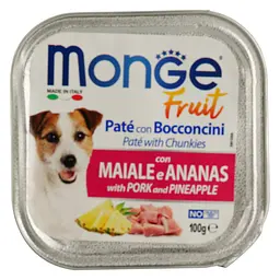 Вологий корм Monge Dog Fruit, для собак усіх порід, зі свининою та ананасом, 100 г - мініатюра 3