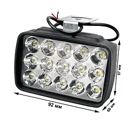Додаткова світлодіодна LED фара 12W (1W x 12) 10-30V 120x45x50 мм Ближній 1 шт. (ORL8612) - мініатюра 2