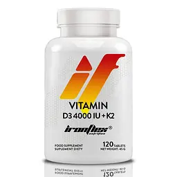 Вітаміни для імунітету IronFlex Vitamin D3 4000 + K2 120 таблеток