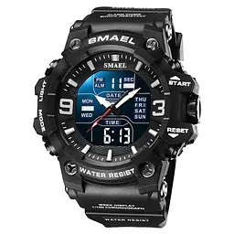 Наручний годинник чоловічий Smael 8049 Black (15166)