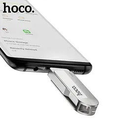 Флеш-накопичувач USB-A/C Hoco UD10 Wise Type-C USB flash drive 32Gb сріблястий - мініатюра 2