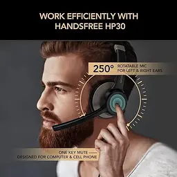 Бездротова гарнітура Nuroum HP30 з мікрофоном - мініатюра 3