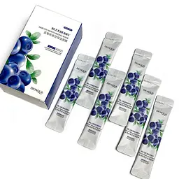 Зволожуюча маска Bioaqua для обличчя з чорницею Bluebberry Mask 4 мл х 20 шт. - мініатюра 2