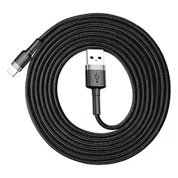 Дата кабель Baseus Cafule USB to Lightning 1.5A (2m) (CALKLF-C) Сірий / Чорний - мініатюра 4