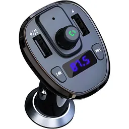 Автомобільний FM модулятор трансмітер XO BCC05 18W QC3.0 2 USB чорний - мініатюра 2