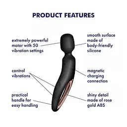 Вібромасажер Satisfyer Wand-erland, 30 см (чорний) - мініатюра 5