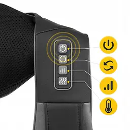Накидка-масажер 4FIZJO Shiatsu Pro+ для шиї та спини 4FJ0564 Black/Grey (P-5907739319067) - мініатюра 12