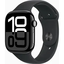 Смарт-годинник Apple Watch Series 10 GPS 46mm Jet Black Alu. Case w. Black Sport Band - M/L (MWWQ3)