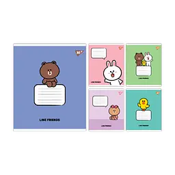 Зошит Yes Line Friends Stylish А5 12 аркушів лінія (767646), в асортименті