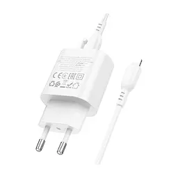 Зарядний пристрій BOROFONE BA82A Platinum USB-C PD25W + cable USB-C to Lightning White (6941991112263) - мініатюра 4