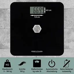 Підлогові ваги Profi Care PC-PW 3112 Black - мініатюра 4
