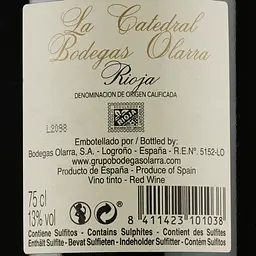 Вино Bodegas Olarra La Catedral, червоне, сухе, 13%, 0,75 л (5144) - мініатюра 3