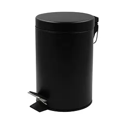 Відро для сміття кругле Zerix Solo-TC0103 Black 3 л чорне (ZX5896) - мініатюра 1