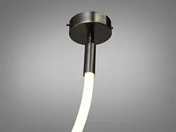 Люстра стельова LED Diasha 9610-2000BHR Шланг, 22W, чорний хром, сучасний стиль для коридору, вітальні, спальні, кухні - мініатюра 3