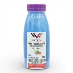 Тонер HP CLJ M252/277/452/Canon MF-631/632/633, фасовка, cyan 100г Welldo (UWDTHM452C-100)