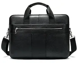 Сумка ділова чоловіча шкіряна 14794 Vintage чорна - мініатюра 5