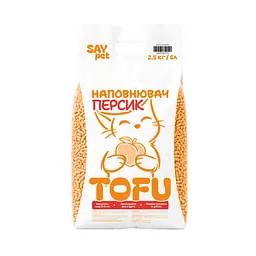 Наповнювач Tofu Say Pet з ароматизатором Персик 2.5 кг