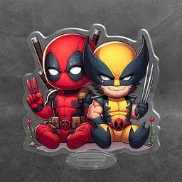 Акрилова колекційна фігурка Чібі Chibi Дедпул и Росомаха 10 cм - мініатюра 2