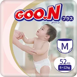 Упаковка трусиків-підгузків GOO.N Plus M (6-12 кг) 104 шт. (52 шт. х 2 шт.) - мініатюра 2