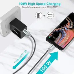 Дата кабель USB-C to USB-C 1.8m USB 2.0 100W Choetech (XCC-1002-GY) - мініатюра 3