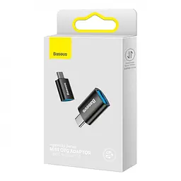 Адаптер Baseus Ingenuity Series Mini OTG Adaptor Type - C to USB - A 3.1 Black - мініатюра 2