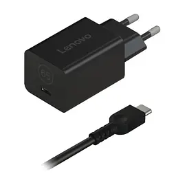 Блок живлення до ноутбуку Lenovo 65W GaN Nano Adapter USB Type-C (40AWGN65EU) - мініатюра 1