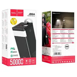 Портативна батарея Hoco J86A 50000 mAh Black - мініатюра 2