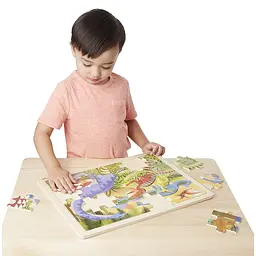 Дерев'яний пазл в рамці Melissa&Doug Динозаври, 24 елемента (MD19066) - мініатюра 5