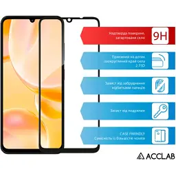 Скло захисне ACCLAB Full Glue ZTE Blade A55 Black (1283126598852) - мініатюра 3