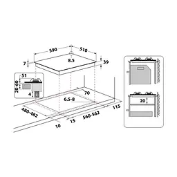 Варочна поверхня Whirlpool GMWL628IXLEE - мініатюра 5