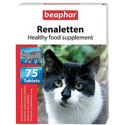 Кормова добавка для котів з нирковими проблемами Beaphar Renaletten 75 табл