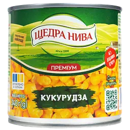 Кукурудза цукрова консервована Щедра нива Суперсолодка з цілих зерен вакуумована 680 г (2 шт. х 340 г) - мініатюра 2