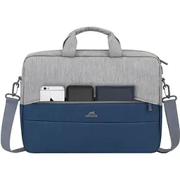Сумка для ноутбука RivaCase 15.6" 7532 (Grey/Dark blue) - мініатюра 10
