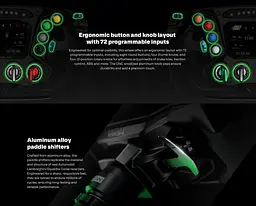 Кермо MOZA Racing Lamborghini Essenza SCV12 Eкран 4.3" RGB Black - мініатюра 9