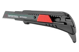 Ніж сегментний будівельний висувний Intertool Storm 18 мм для лінолеуму HT-0538 - мініатюра 6