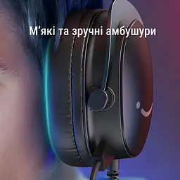 Ігрові навушники Fifine H9 7.1 Black [114363] - мініатюра 6