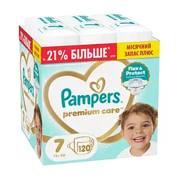 Підгузки Pampers Premium Care Розмір 7 (15+ кг) 120 шт (8006530223638)